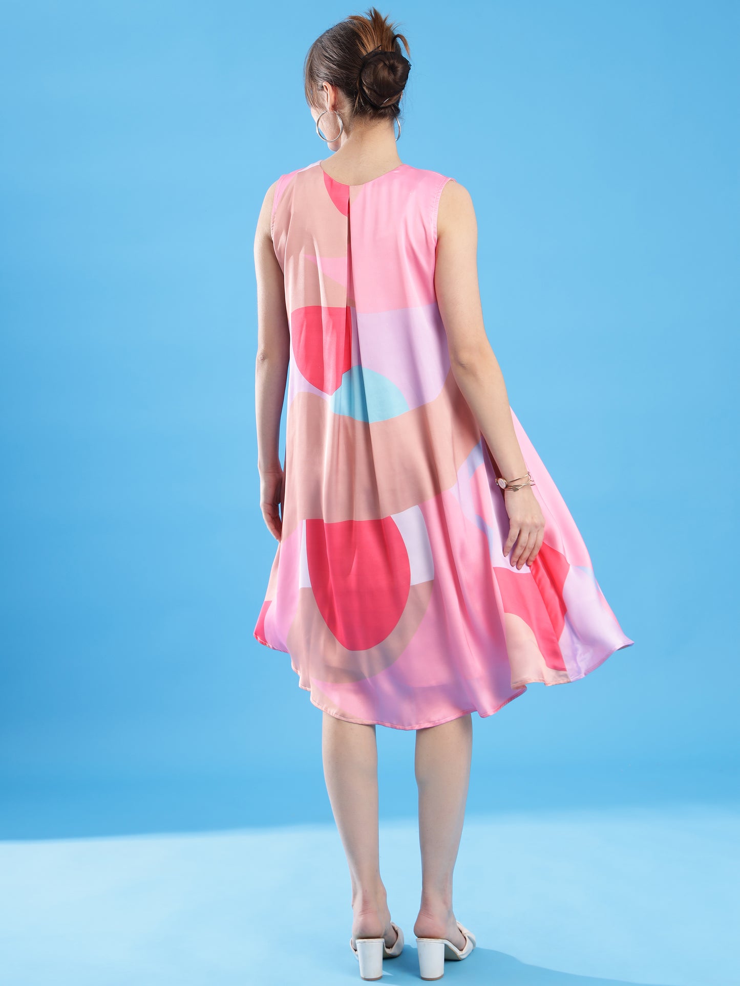 Satin Dress - Pastel Tones