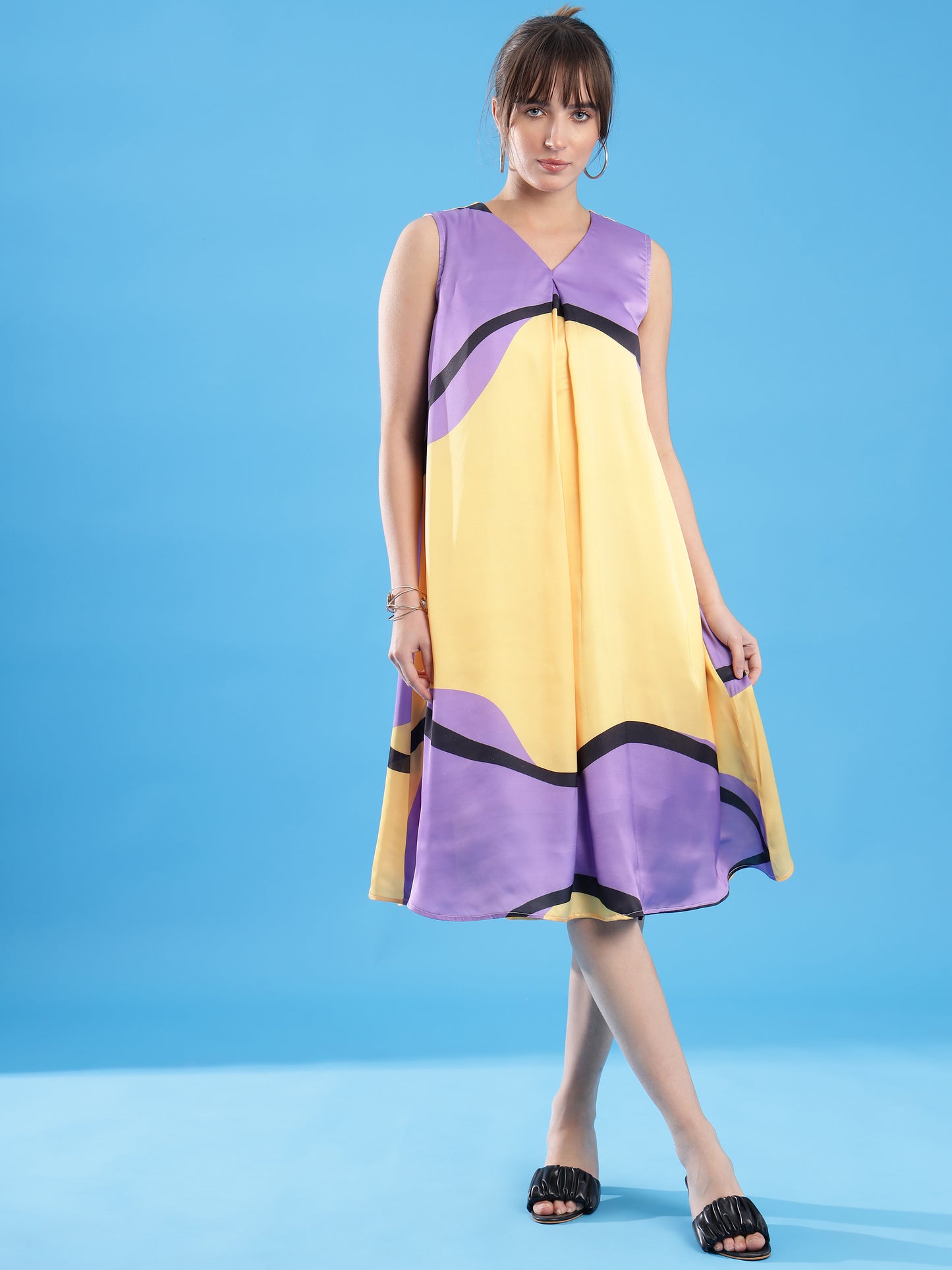 Satin Dress - Yellow