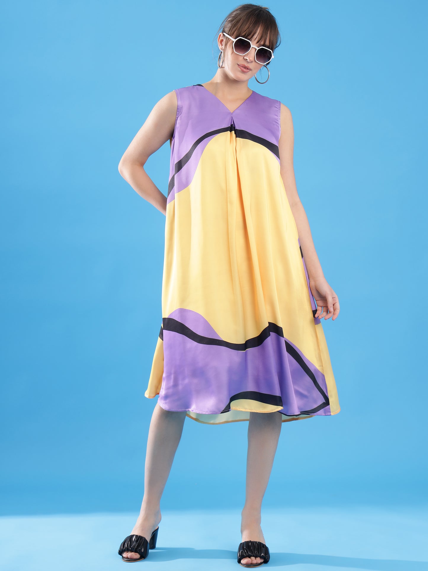 Satin Dress - Yellow