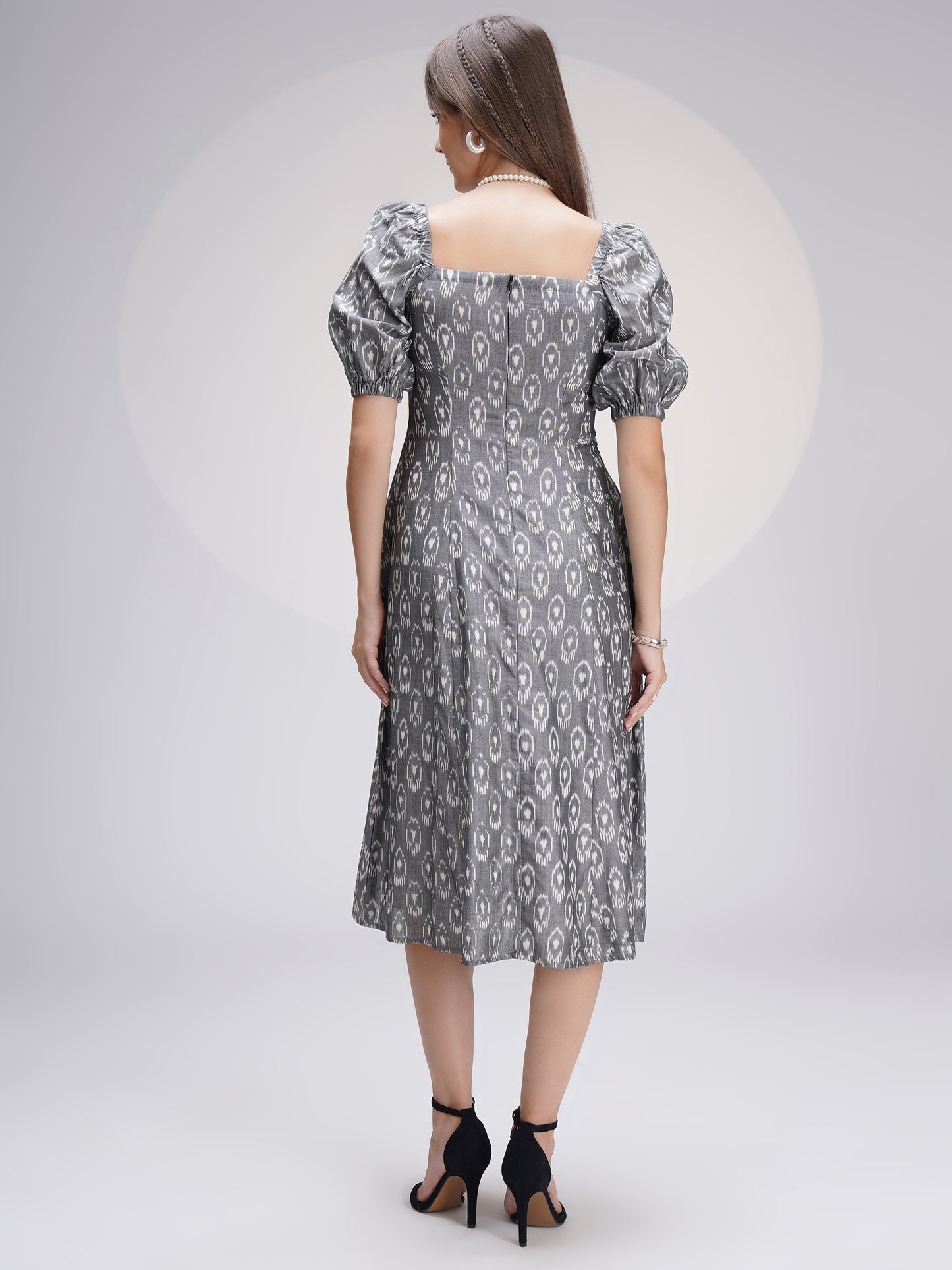 Ikat Princess Cut Midi Dress - Everyday Luxury for the Smart Worker