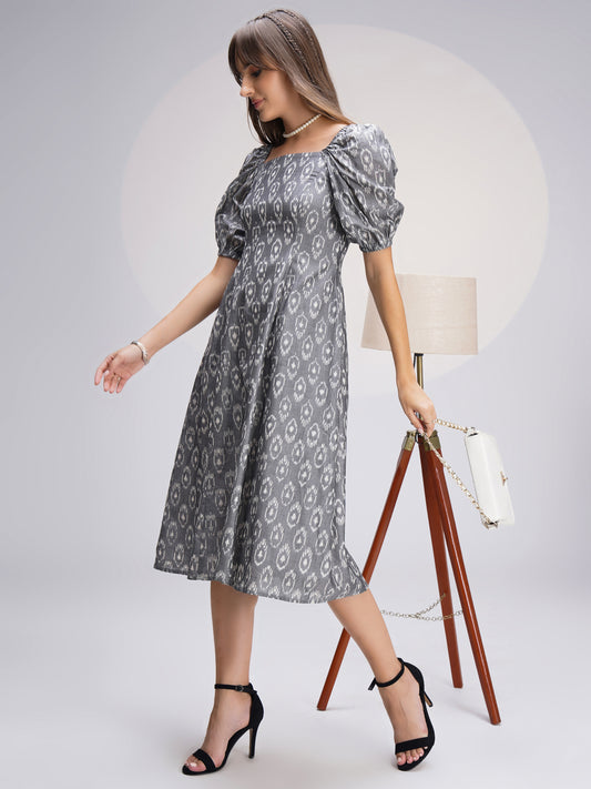 Ikat Princess Cut Midi Dress - Everyday Luxury for the Smart Worker