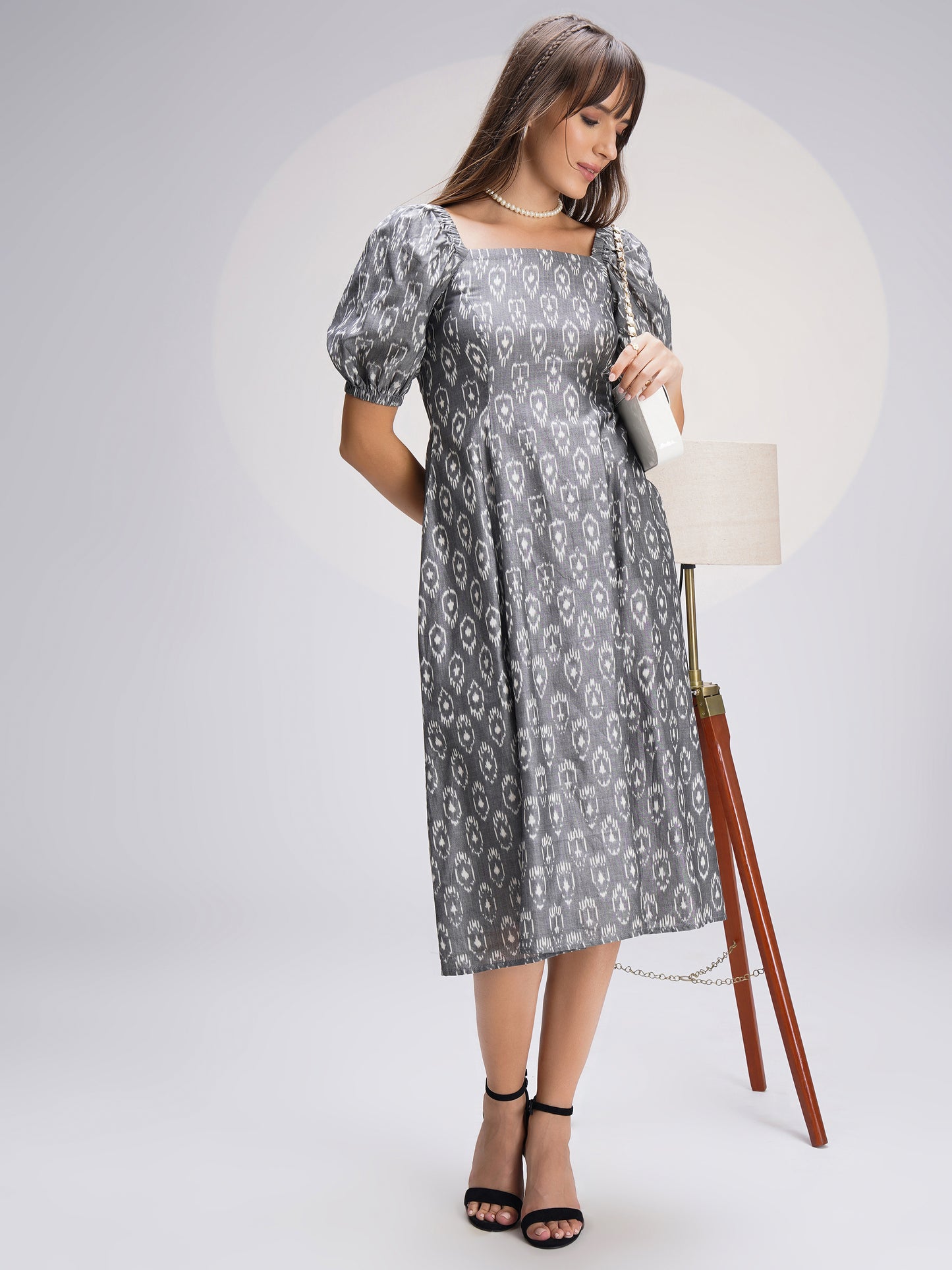 Ikat Princess Cut Midi Dress - Everyday Luxury for the Smart Worker