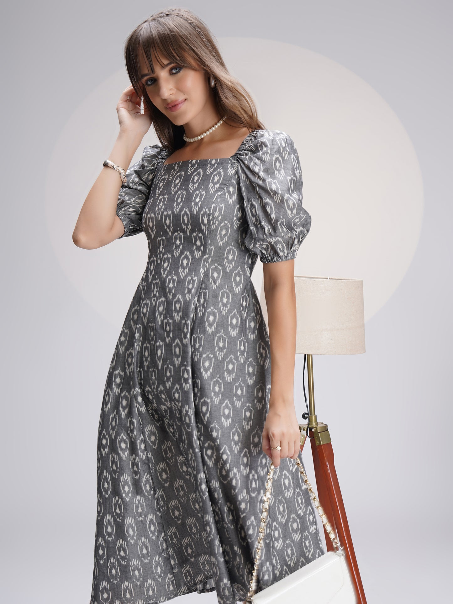 Ikat Princess Cut Midi Dress - Everyday Luxury for the Smart Worker